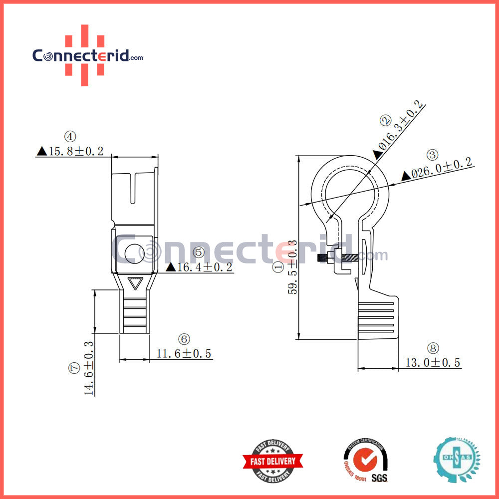 Battery Terminal Positive and Negative Connectors 1506655 Quick Disconnect/Quick Release Battery Terminal DJQ9304 Battery Terminals Automotive Connectors Terminals Pins