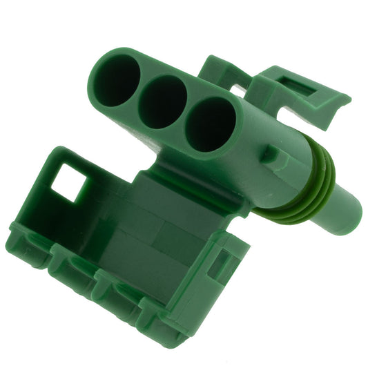 12020403 - Delphi Weather Pack 3 Way Green Sealed Male Connector