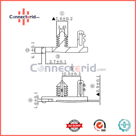 7147-8976 Connector Fixing Clip Clip Aircraft Clip Bushing Clip Sheet Metal Clip