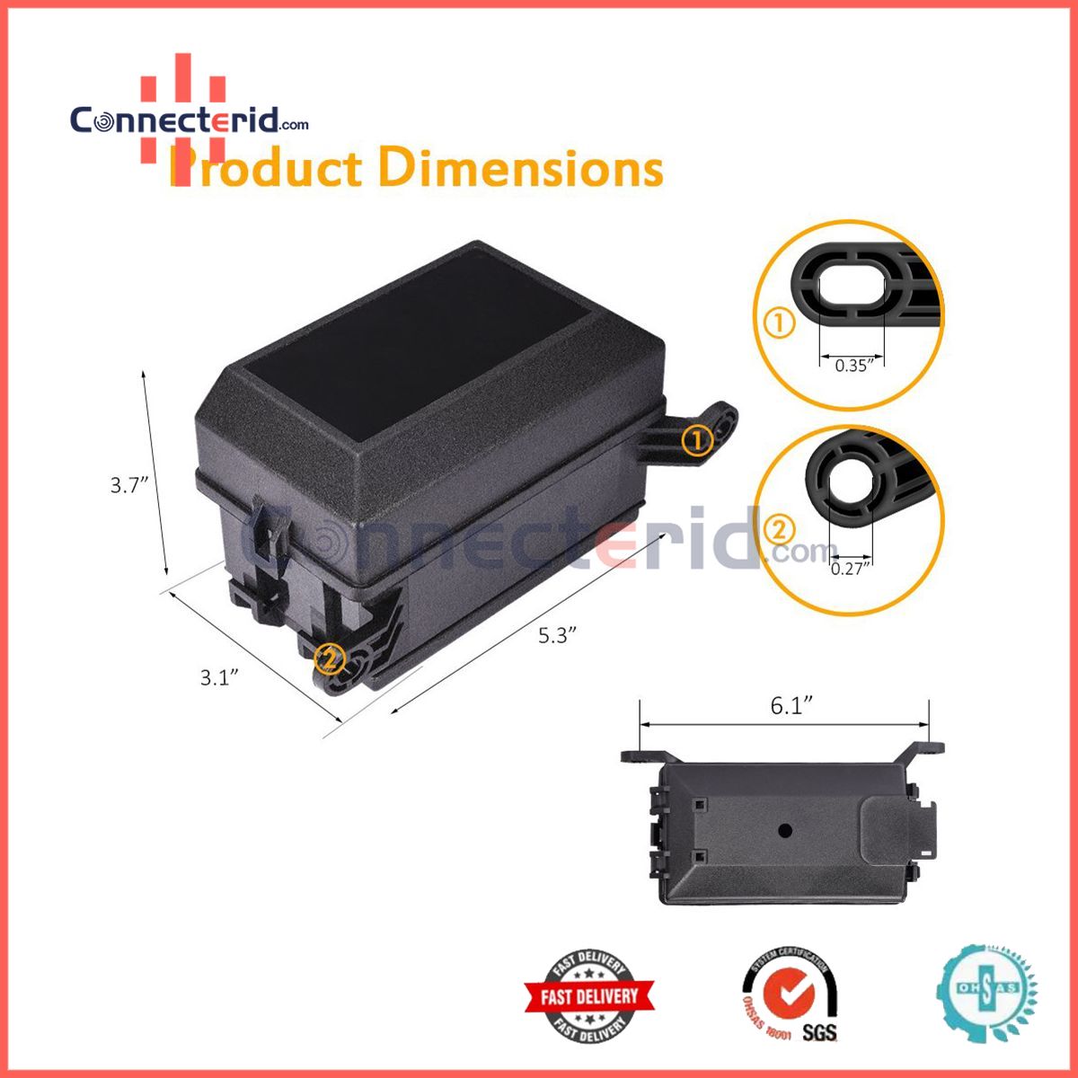 12 Volt Fuse Relay Block With 5Pack 5Pin JD1914 Relays 4pin RTT7121 Relay Slots 6 ATC/ATO Fuse Holders Relay Box With Harness Automotive fuse Block With Pre-Wired Fuse Box 12V Relay Kit Fuse Block