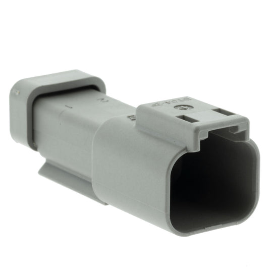 DT04-2P-CE01 - DEUTSCH DT 2 Way Gray Receptacle Connector with End Cap, Reduced Diameter Seals