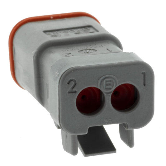 DT06-2S-CE01 - DEUTSCH DT 2 Way Gray Plug Connector with End Cap, Reduced Diameter Seals
