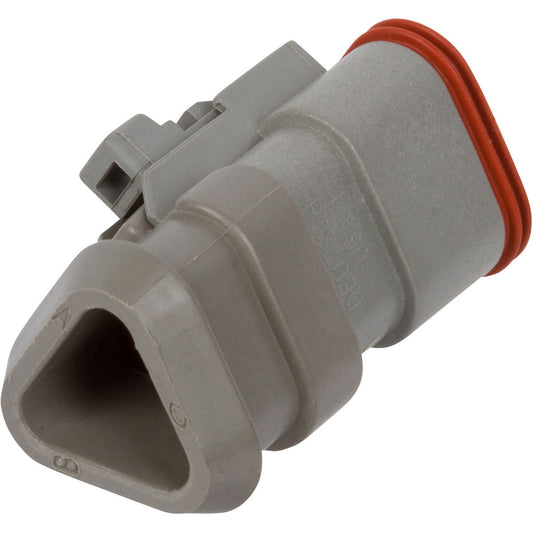 DT06-3S-E008 - DEUTSCH DT 3 Way Gray Plug Connector with Shrink Boot Modification