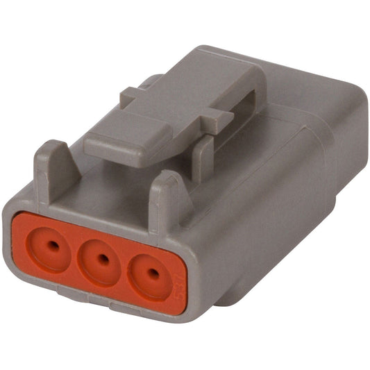DTM06-3S - DEUTSCH DTM 3 Way Gray Plug Connector