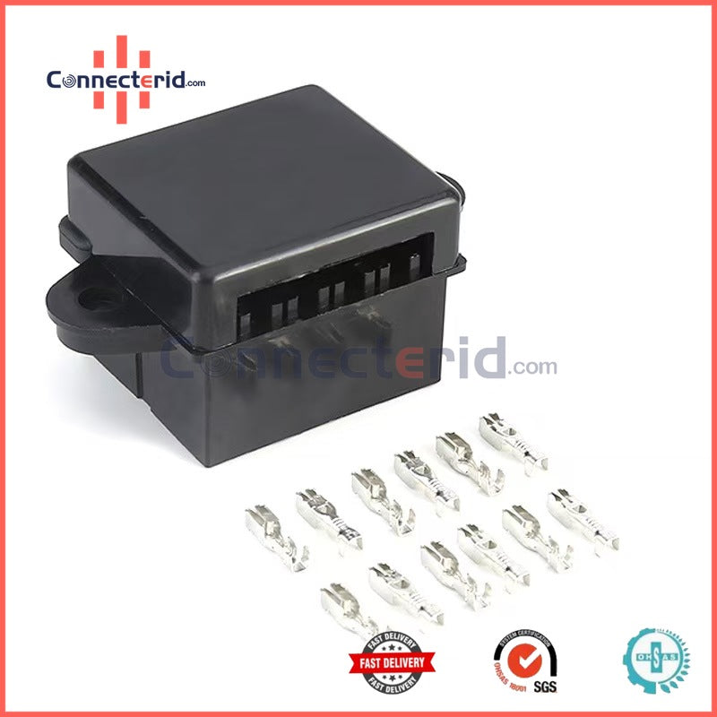 BX2103 Central Junction Box 10-way fuse box 12V Fuse Box 10 Slot ATC Fuse Box, Metal Terminals, Universal Compatible