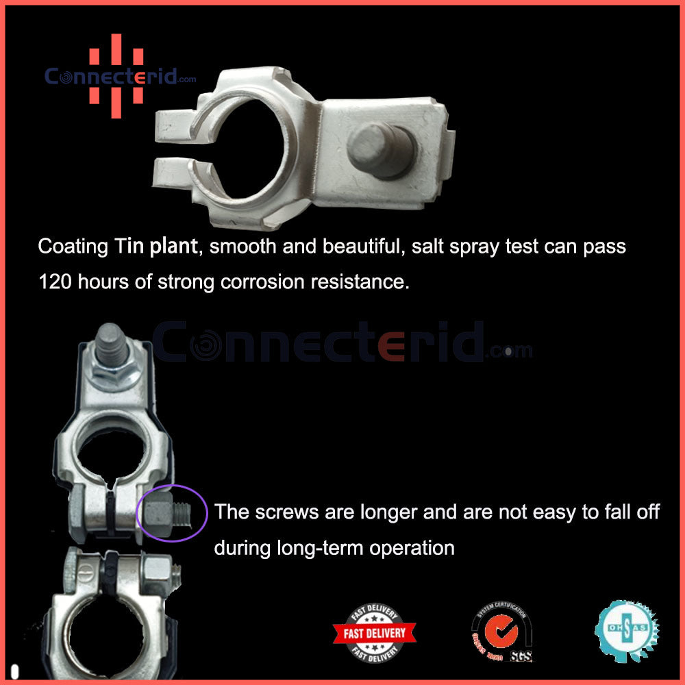 Automotive battery terminals Clamps Compatable for Toyota Nissan Positive negative battery post 90982-05035 90982-06022 top post Car battery terminal connectors 24340-7f000 battery terminal adapter