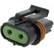 12033769 - Delphi Metri-Pack 630 Black 2 Way Sealed Female ATO Fuse Connector