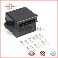 BX2103  Central Junction Box 10-way fuse box 12V Fuse  Box 10 Slot ATC Fuse Box, Metal Terminals, Universal Compatible