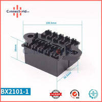 BX2103  Central Junction Box 10-way fuse box 12V Fuse  Box 10 Slot ATC Fuse Box, Metal Terminals, Universal Compatible